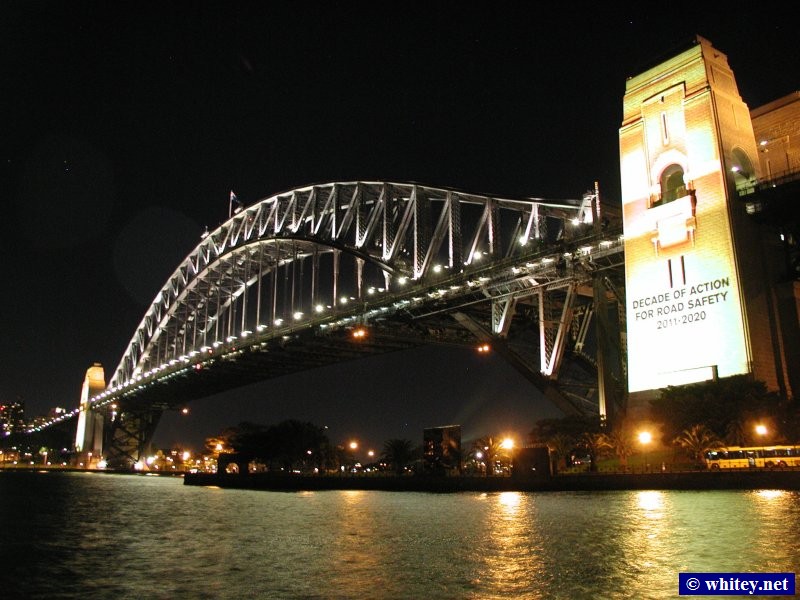 시드니 하버 브리지 at night, 시드니, 오스트레일리아.
