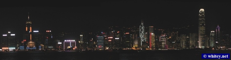 Harbour Night imagen panorámica, Hong Kong.