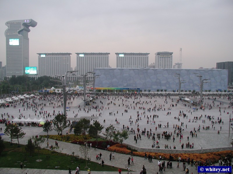 Day View of مكعب المياه from عش الطائر, بكين, الصين.  水立方.
