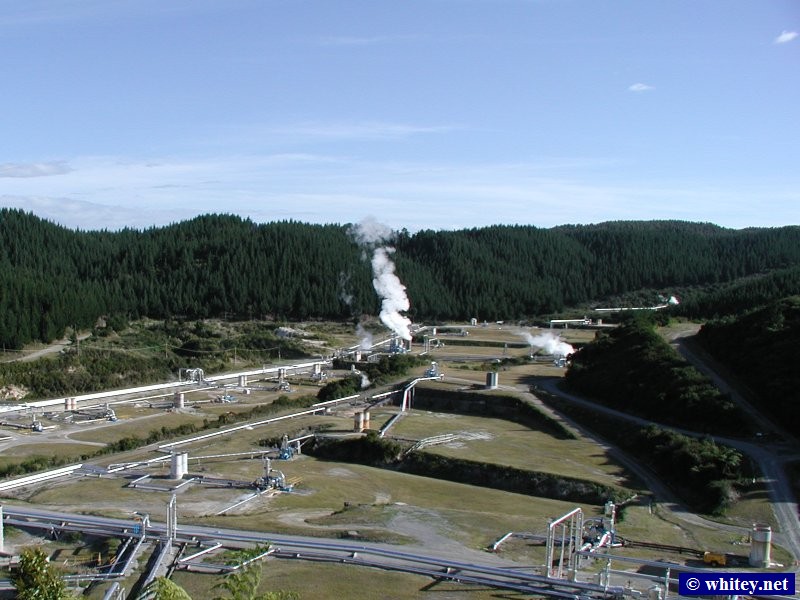 Геотермальная энергетика, Северный Остров, Новая Зеландия.