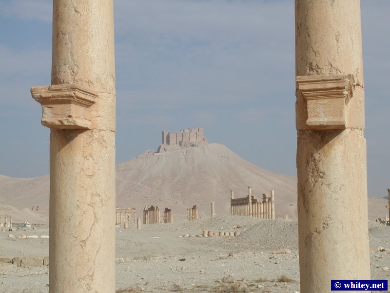 Fakhr-al-Din al-Maani Castle, as seen from Palmyre, Syrie.